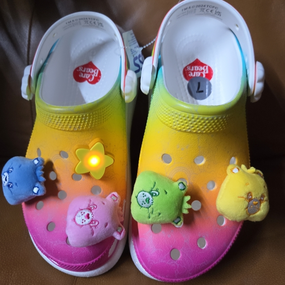 NEW CROCS x Care Bears Crush Clog 'Light On' Size Women's 7